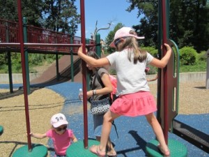 Camryn Walking on the wobbly tables