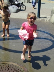 Hayden Playing with the Rain Faucet