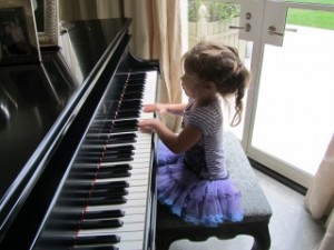 Hayden at the piano